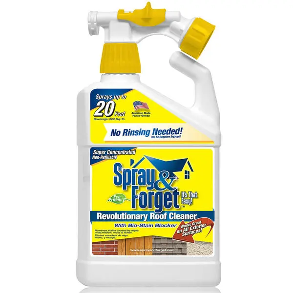 Spray & Forget SFSRC-6Q Super Concentrate Roof Cleaner 32 Oz - Long Lasting Roof Stain Remover Spray u0026 Forget