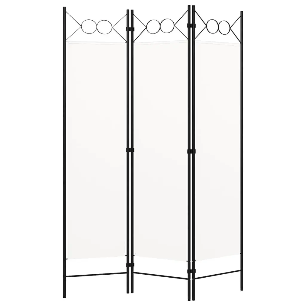 3-Panel Room Divider White 47.2x70.9 Inches Modern Home Screen