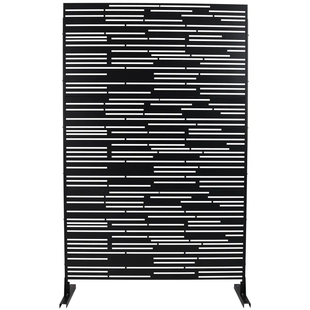 Outdoor Indoor Privacy Screen Metallic 76 Inch H 48 Inch W Free Standing g-h