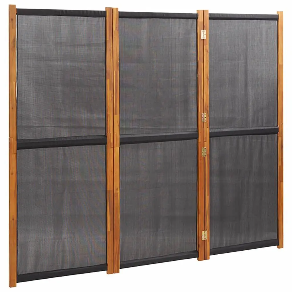 3-Panel Room Divider Black 82.7x70.9 Inches Folding Privacy Screen