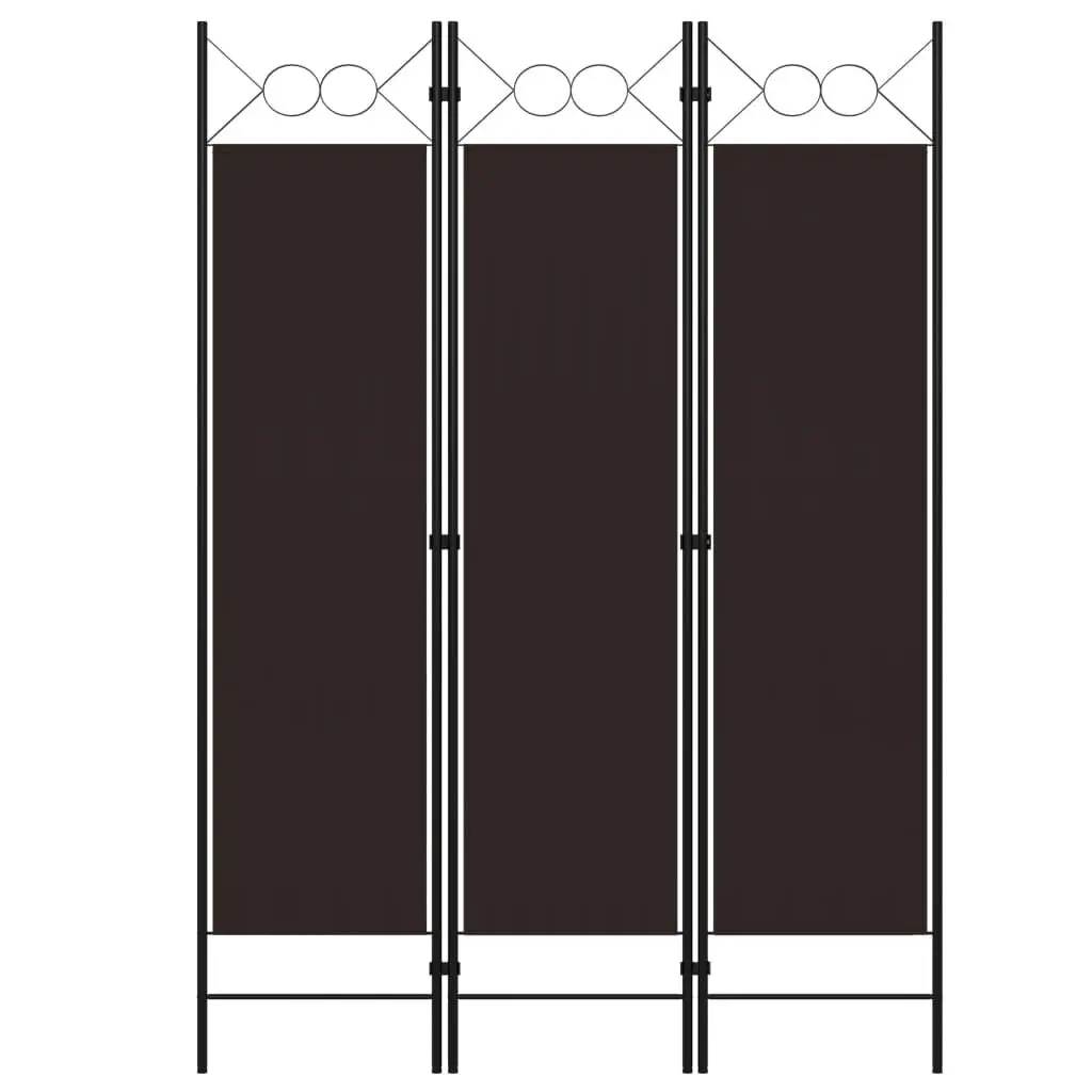 3-Panel Room Divider Brown 47.2x70.9 Inches Privacy Screen