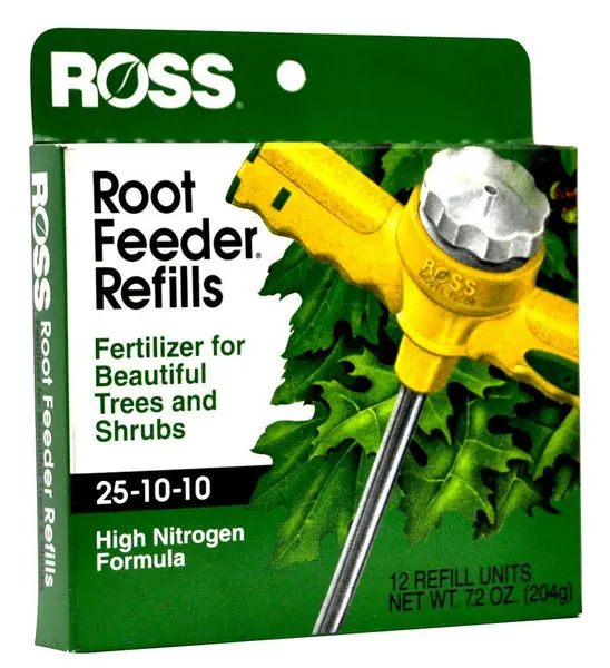 Ross 13610 Tree & Shrub Root Feeder Refill 25-10-10 - 12-Pack Healthy Plants