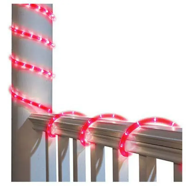 Holiday Wonderland 55044-88 Rope LED Light Set 70 Red LED 1.54 Inch Spacing 9 Feet