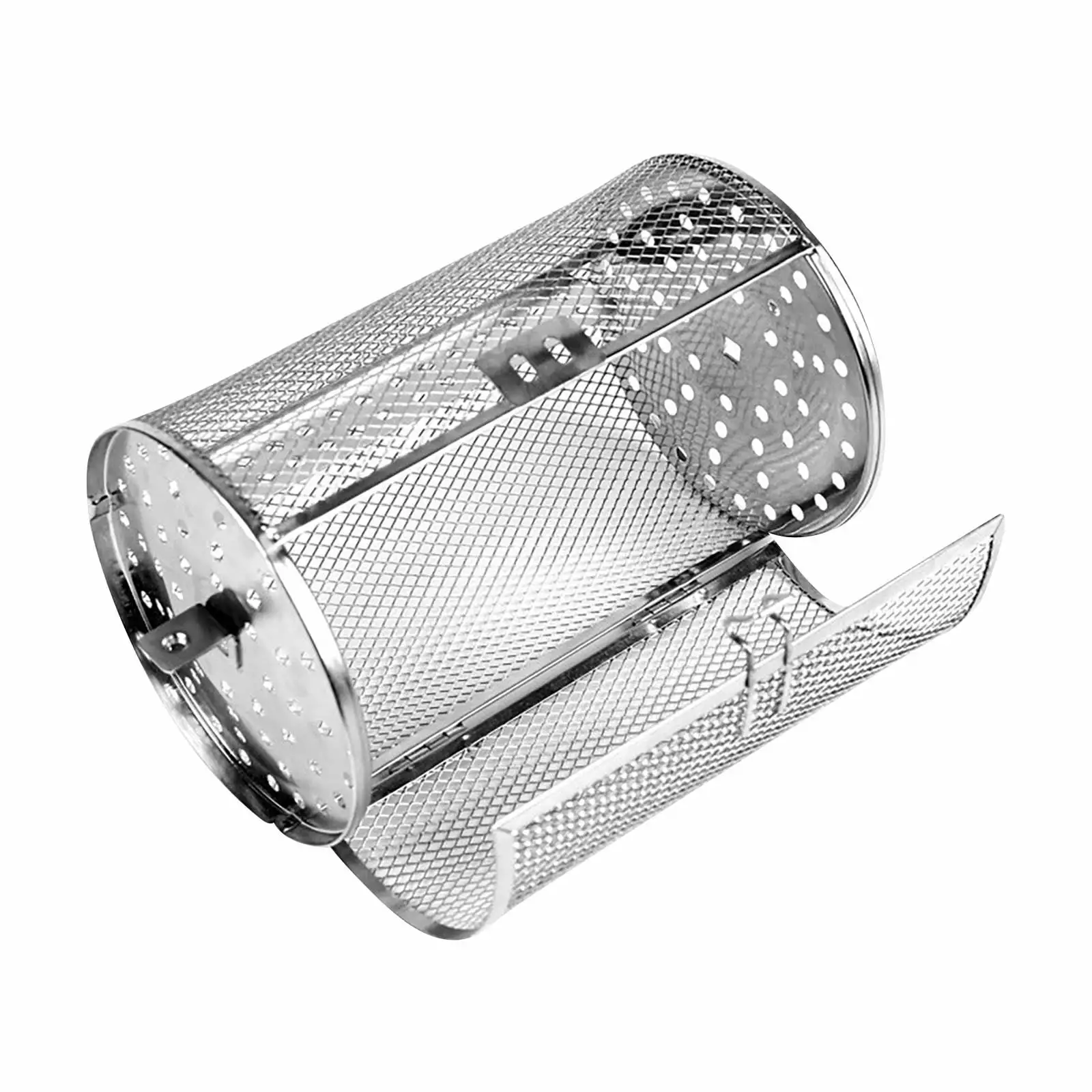 Uklsqma Stainless Steel Rotisserie Grill Cage - 360 Degree Rolling BBQ Rack Outdoor Cooking