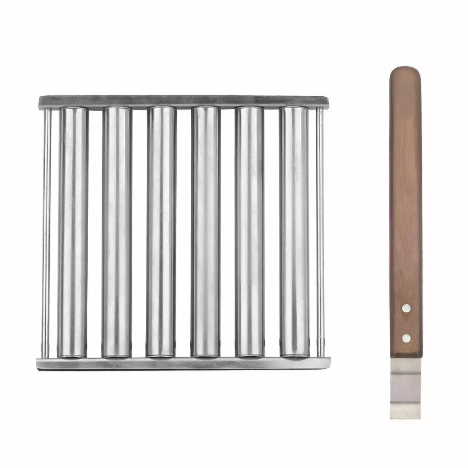 LMEEOR Rotisserie Grill Hot Dog Sausage Roller Rack Outdoor Barbecue One