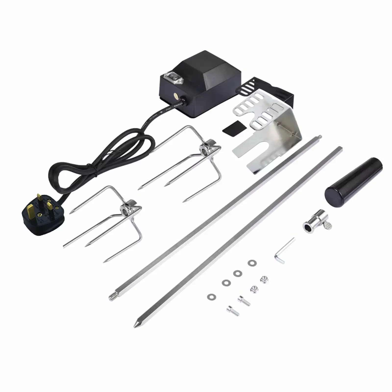 Stainless Steel Automatic BBQ Rotisserie Kit Motor Grilling Hot Dog Chicken Steak AU/EU/UK/US Plug