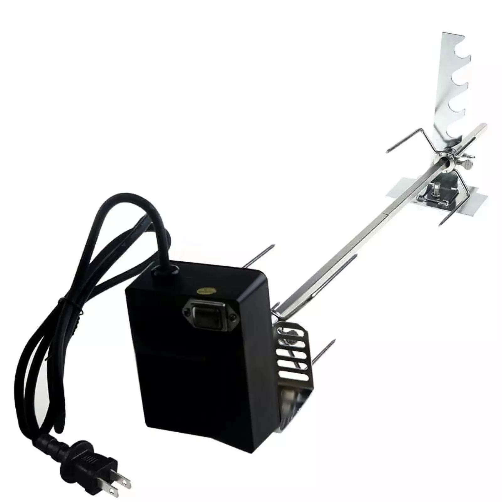 Techinal Universal Automatic Grill Rotisserie Kit 4W Electric Motor BBQ Bracket Roaster Spit Rod Meat Fork Us