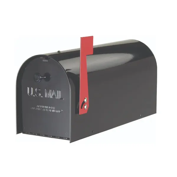 Gibraltar Mailboxes MB801BAM Black Rural Mailbox Durable Outdoor Use