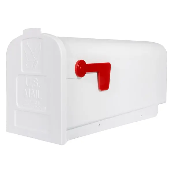 Gibraltar Mailboxes PL10W0AM Parson Rural Mailbox White