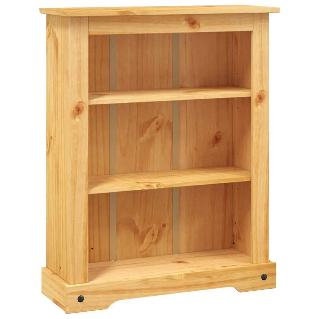 3-Tier Bookcase Mexican Pine Corona Range 31.5x11.4x39.4 Inches Rustic
