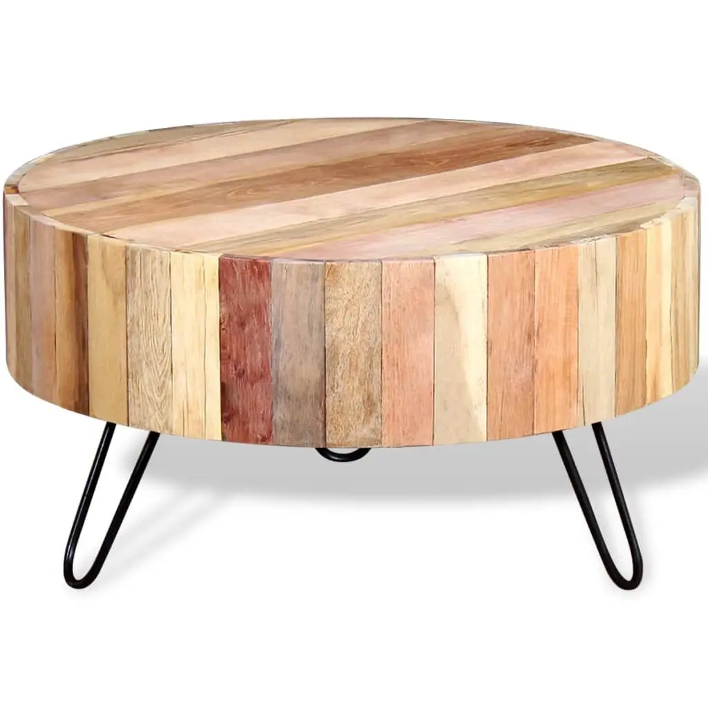 Coffee Table Solid Reclaimed Wood Rustic Industrial Living Room Furniture