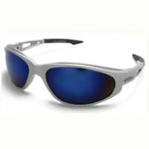 Edge Eyeware SW128 Safety Glasses Silver Blue Mirror Lens Protective Eyewear Edge Eyewear