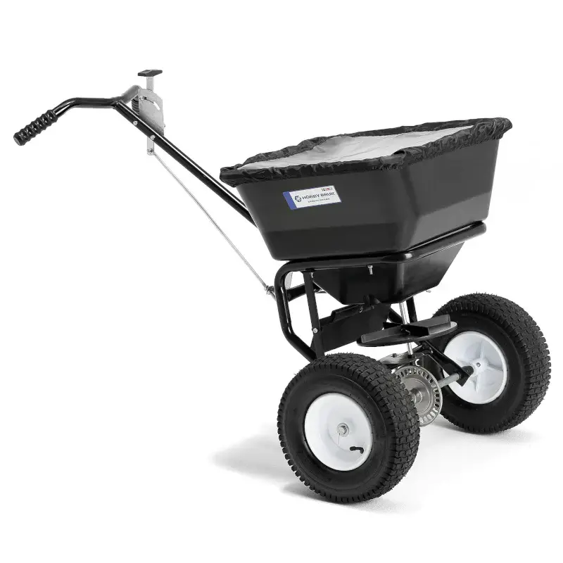 Crank Operated Salt Spreader Pneumatic Wheels