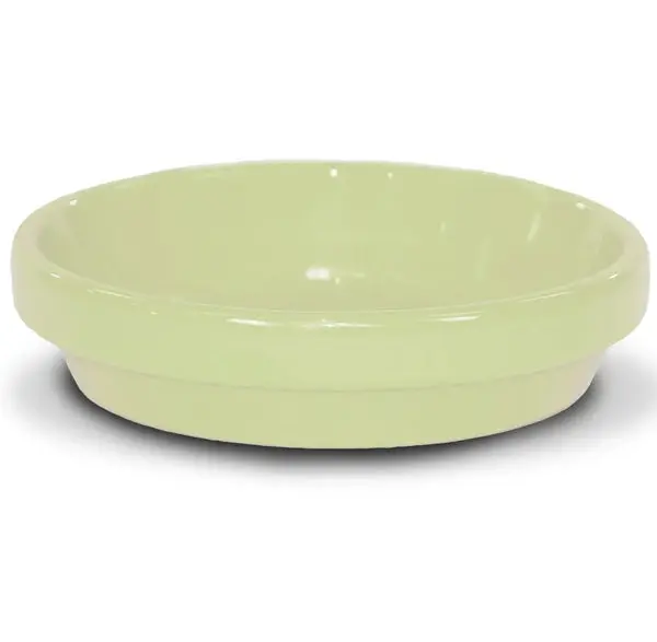 Ceramo Powder Coated Ceramic Saucer 3.75 Inch Plant Pot Tray Bay Blue