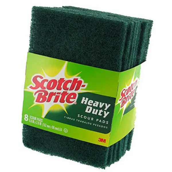 Scotch-Brite 228 Heavy Duty Scouring Pad 6" x 3.8" 8-Pack