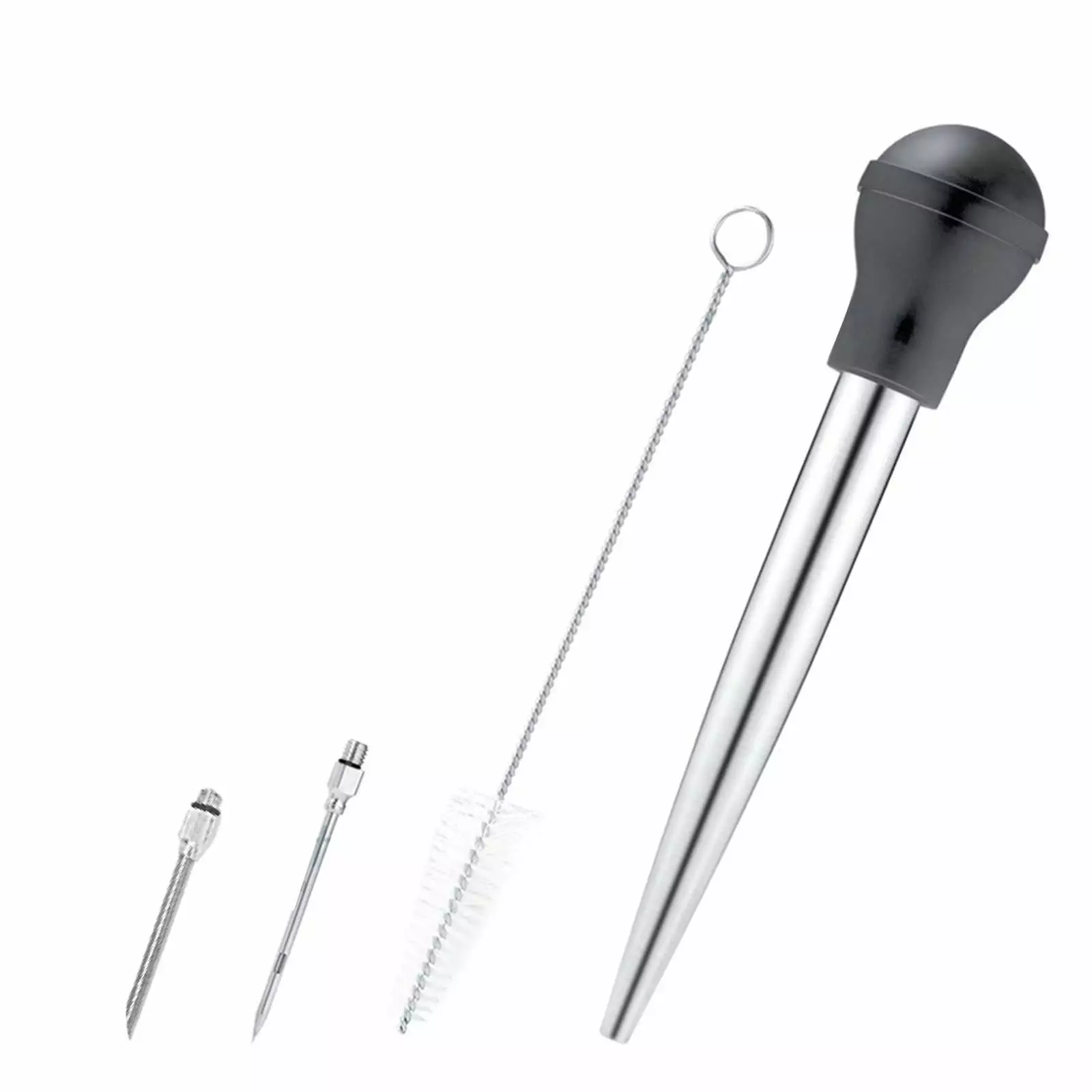 Aaihamo Turkey Seasoning Pump Drip Oil Tube Cleaning Brush Barbecue Tool