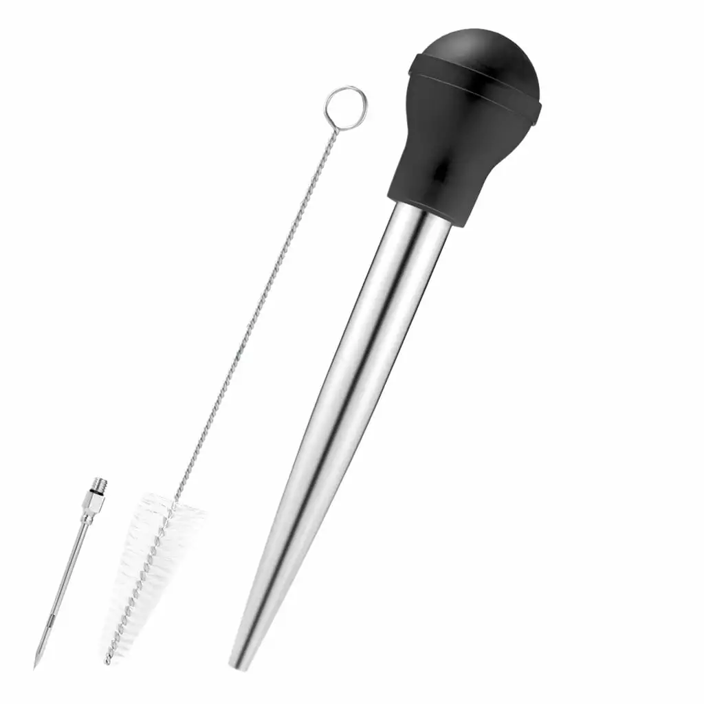 Kugisaki Silicone Stainless Steel Seasoning Grill Tool Pump Head Black BBQ Cleaning