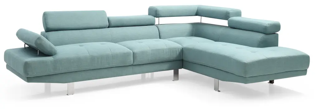 Riveredge G453 Sc Sectional Without Ottoman Teal Foam Material 3 Seat Sofa glory furniture