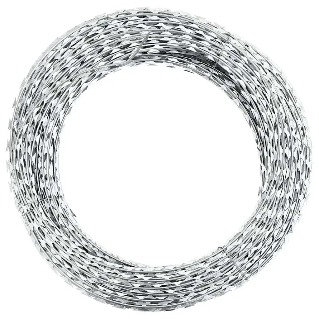 Razor Wire Helical Wire Roll Galvanized Steel 196.9 Feet Security Fencing