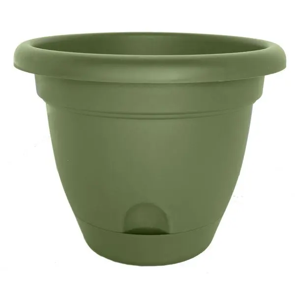 Bloem Lucca 10 Inch Self-Watering Plastic Planter Living Green
