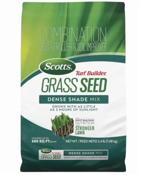 Scotts 18059 Turf Builder Grass Seed Dense Shade Mix 2.4-Lbs Low Light Areas