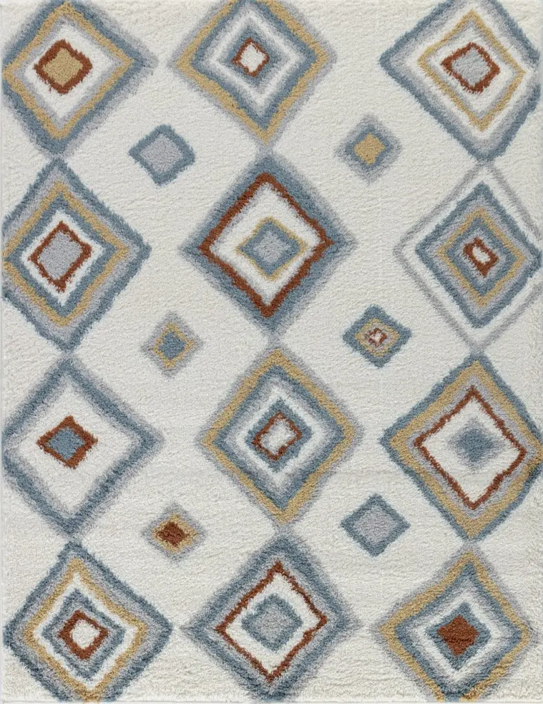 Loft Shag GC Czy1006 Ivory 7 Ft 10 X 9 Ft 10 Shaggy Area Rug icona home decor