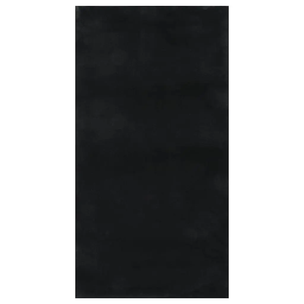 Shaggy Rug Black 4x6 Feet Polyester Soft Living Room Carpet