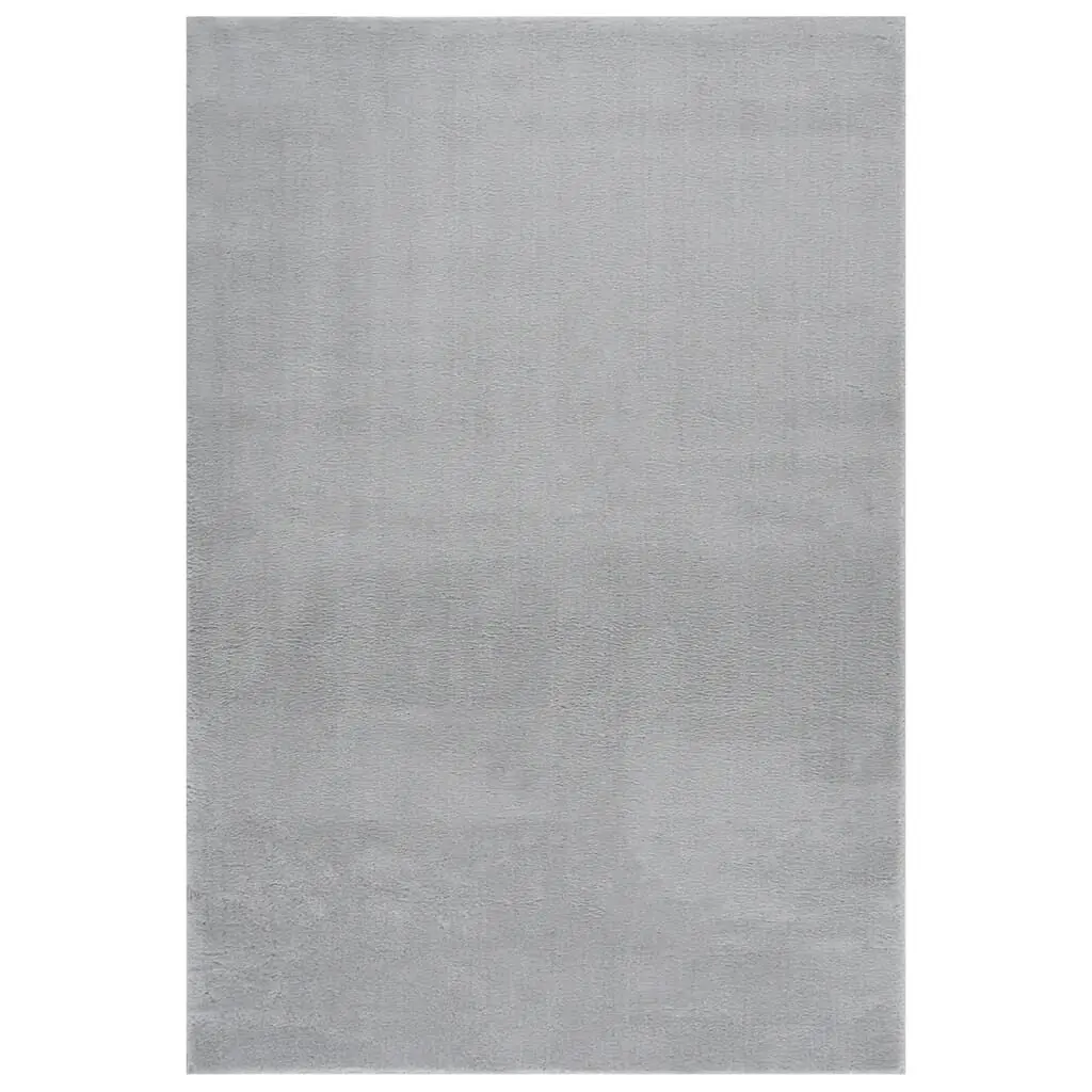 Shaggy Rug Gray 8x10 Feet Polyester Soft Living Room Carpet
