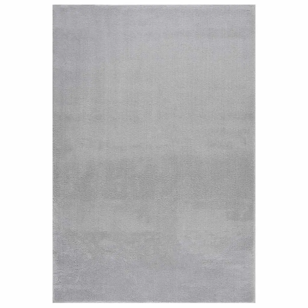 Washable Rug Soft Shaggy Gray 63x90.6 Inches Anti Slip Living Room Carpet