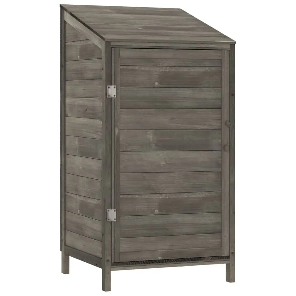 Garden Shed Anthracite 21.7x20.5x44.1 Inch Solid Wood Fir Outdoor Storage