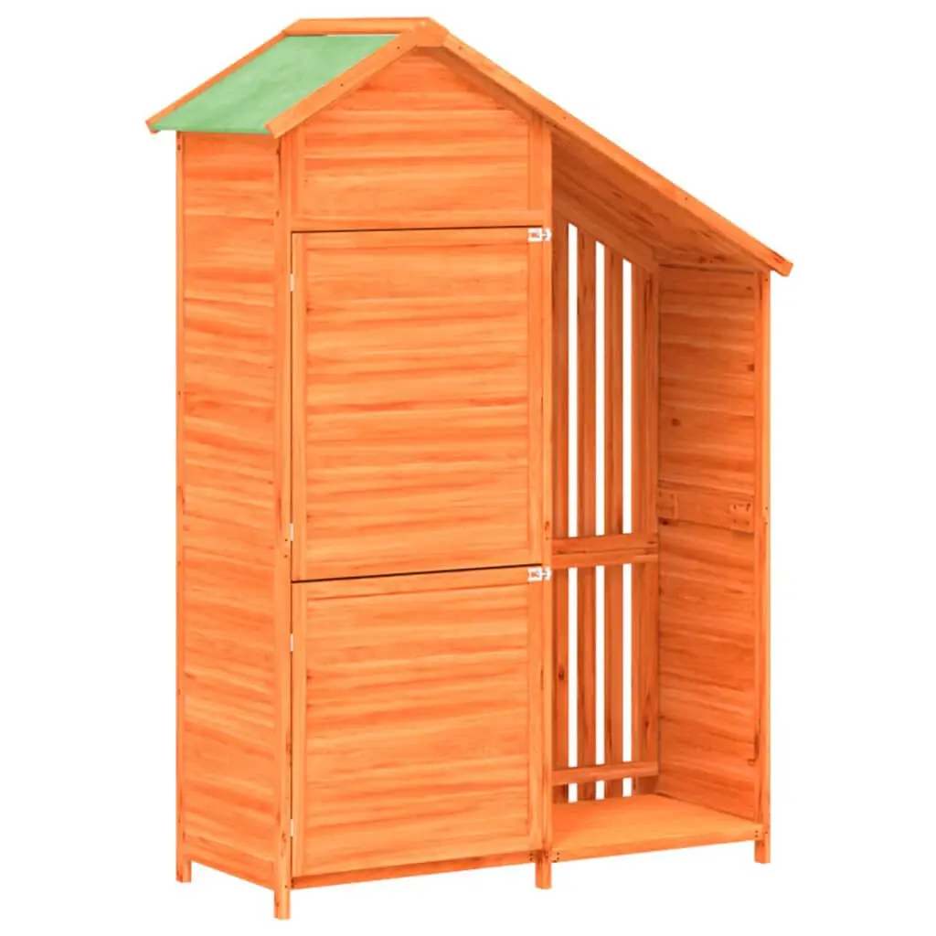 Garden Tool Shed Brown 47.2x21.1x66.9 Solid Wood Pine Outdoor Storage