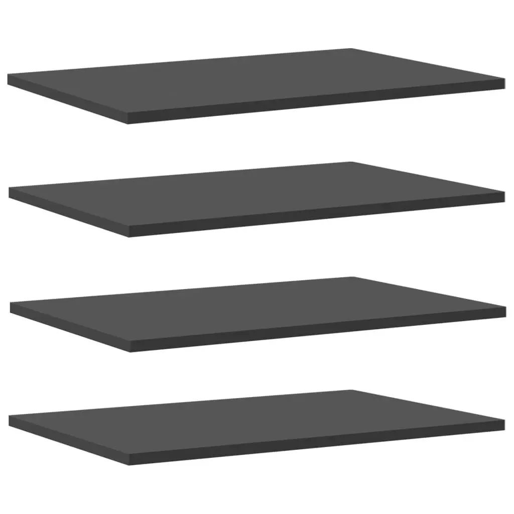 4 Pack Gray Engineered Wood Bookshelf Boards 23.6x15.7 Inches DIY Shelving