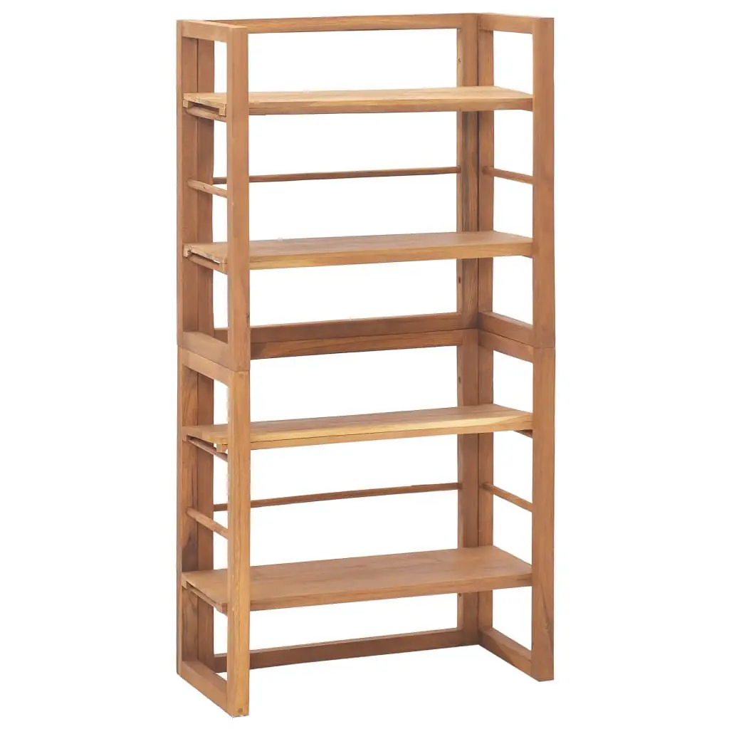 Shelving Unit 23.6x11.8x47.2 Inches Solid Teak Wood Storage Shelf