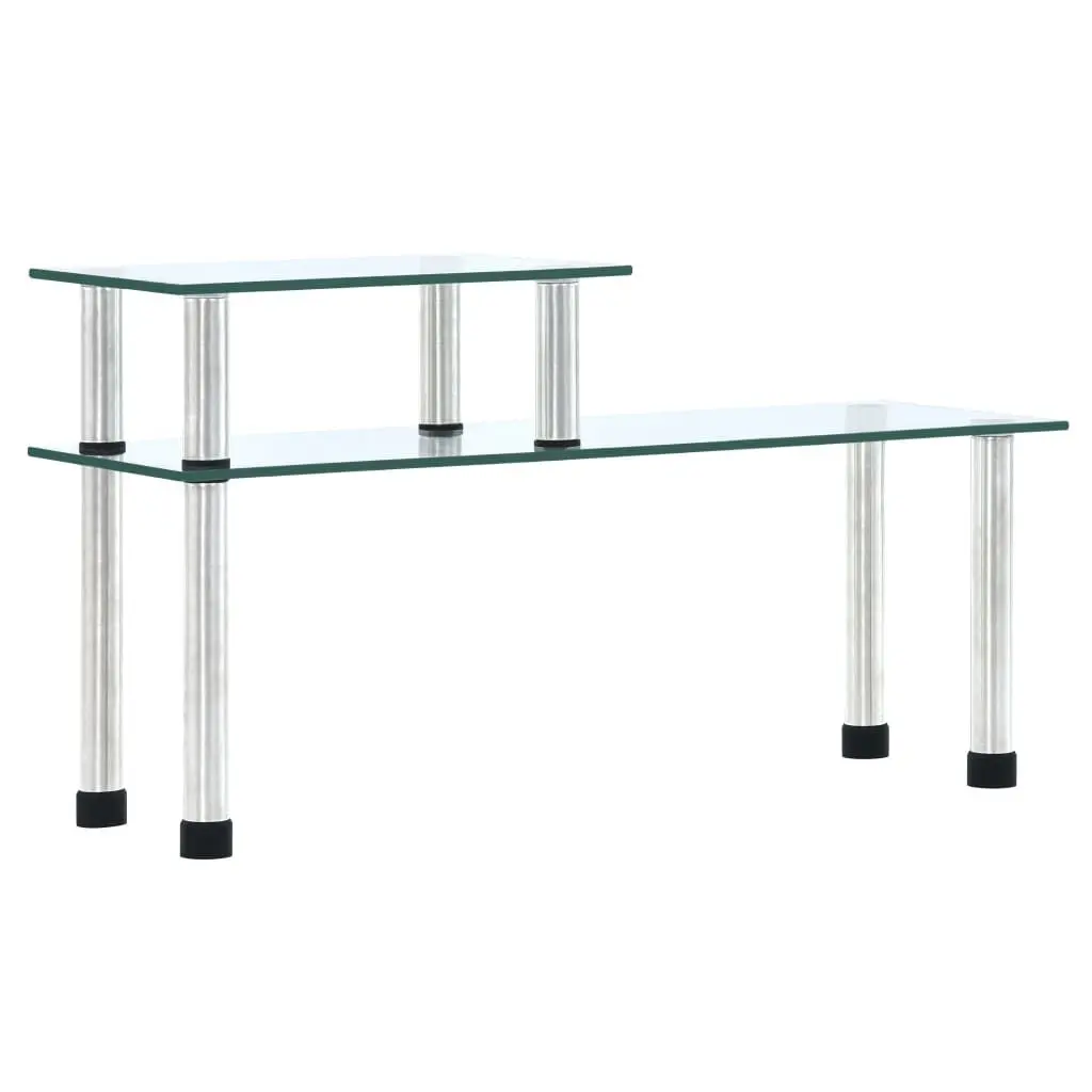 Kitchen Shelf Transparent 17.7x6.3x10.2 Inches Tempered Glass Organizer