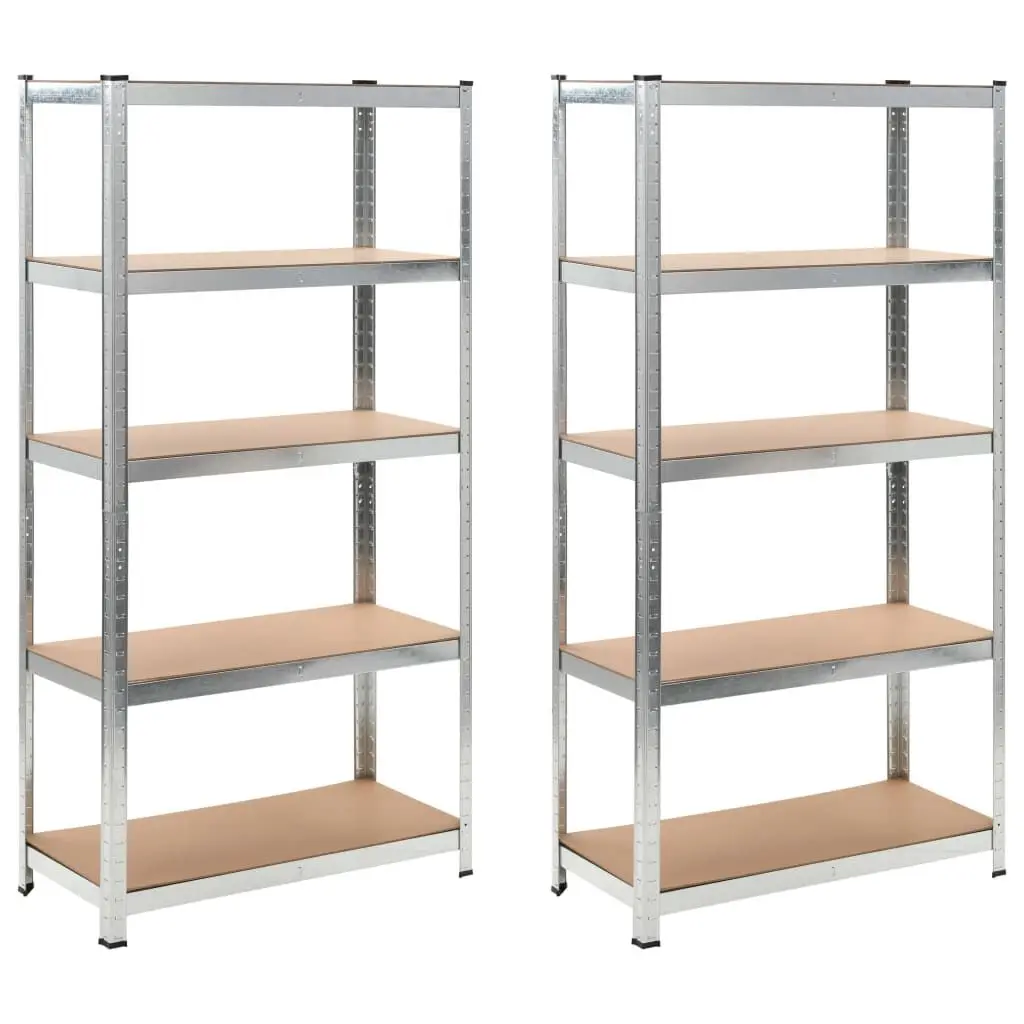 Storage Shelves 2 Pieces 35.4x15.7x70.9 Inches MDF Organizer Shelving Unit