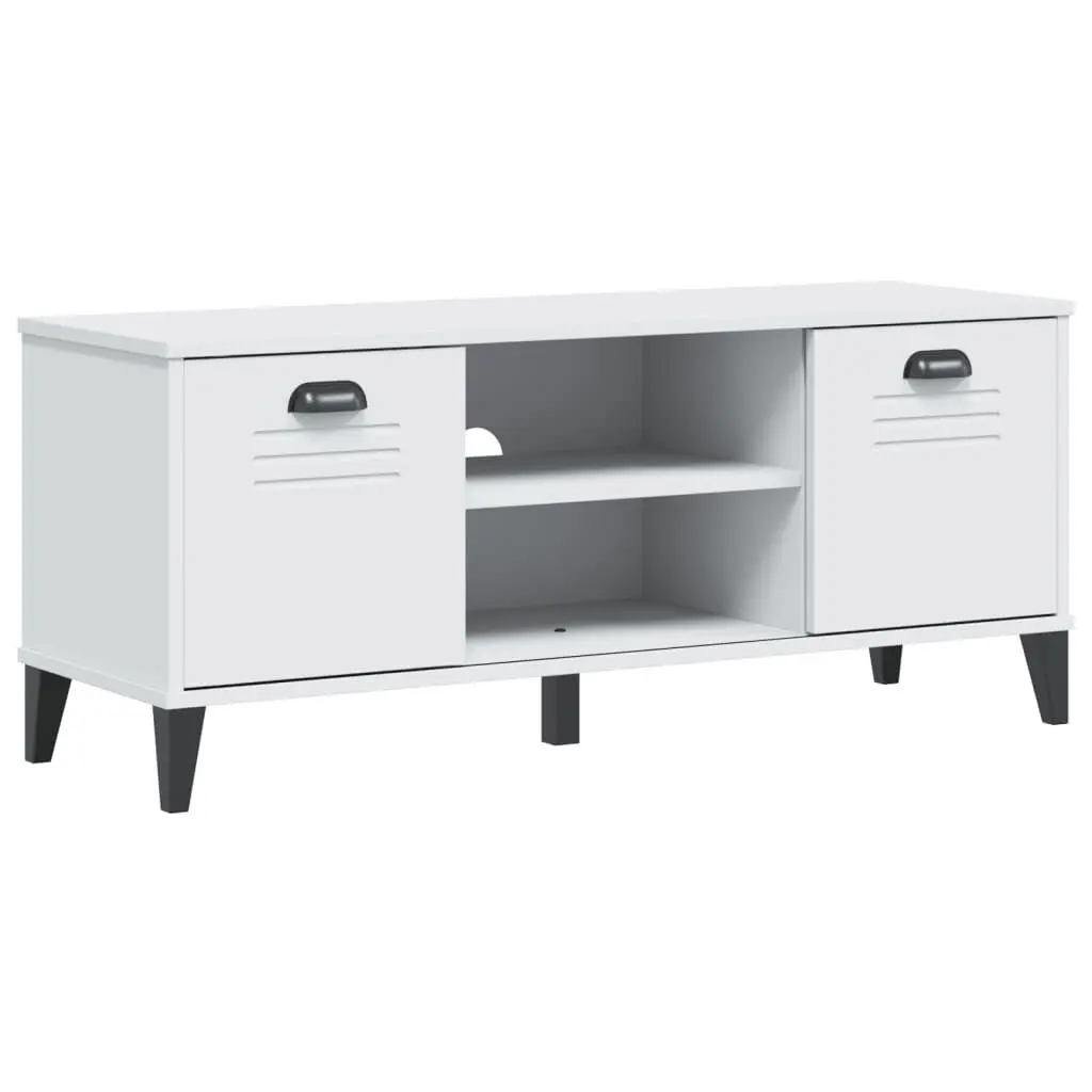 Shoe Bench VIKEN White 41.7x13.8x17.7 Inches Engineered Wood Entryway Furniture