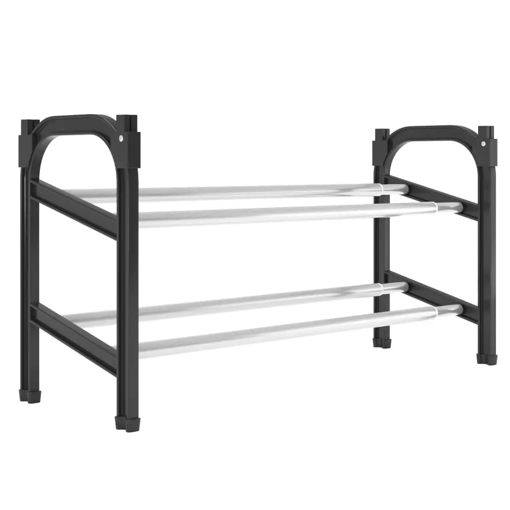 Extendable Shoe Rack 2 Shelves 46.9x9.4x14.6 Inches Space Saving