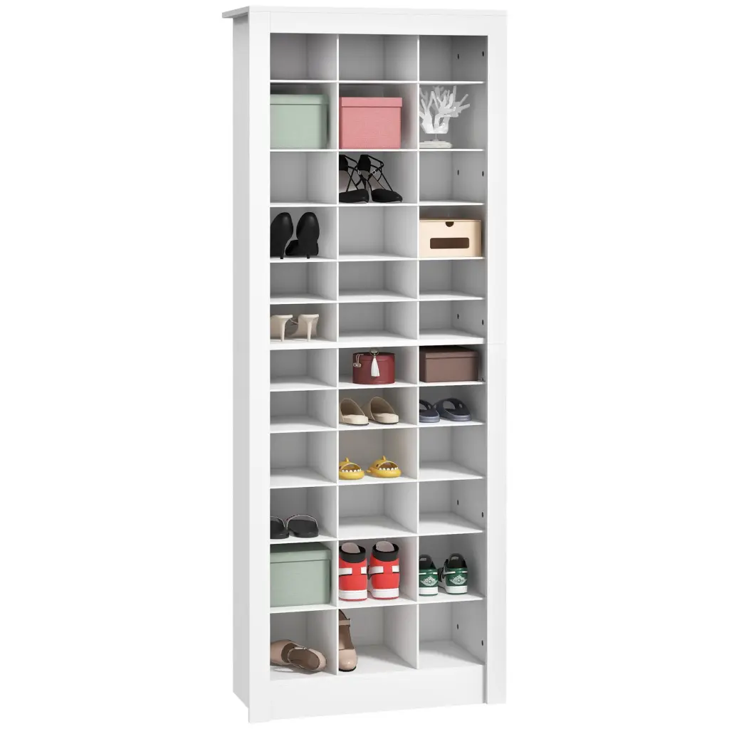 Homcom 71 Inch Tall Shoe Rack Narrow Storage Organizer Cabinet Entryway aosom business