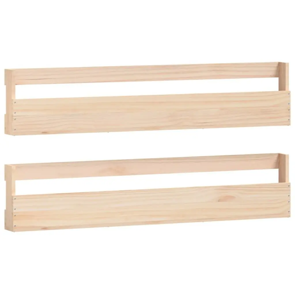 Wall-mounted Shoe Racks 2 Pack 43.3x3.5x9.1 Inches Solid Wood Pine