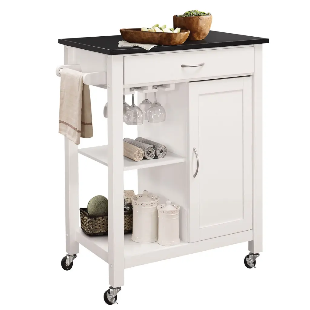 Black and White Kitchen Shopping Basket 1 Cabinet Dining Room Storage furniture max
