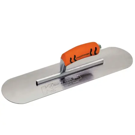 Kraft 18" x 5" Carbon Chromed Pool Trowel ProForm® Handle on Short Shank