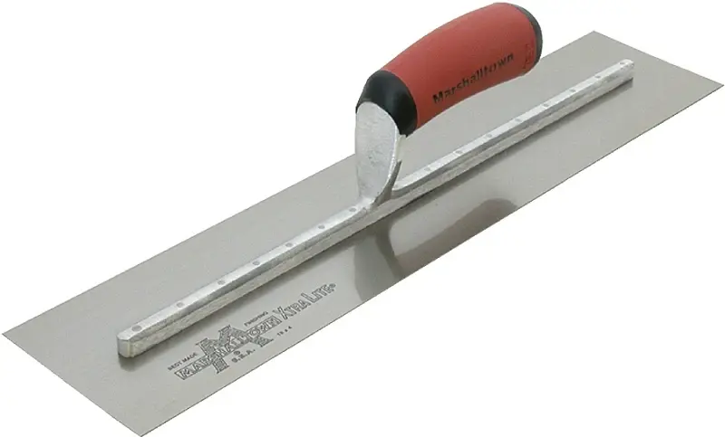 Marshalltown MXS62D Finishing Trowel, 12 L Blade, 4 W Blade, Spring Chromed Blade, Square End, Curved Handle