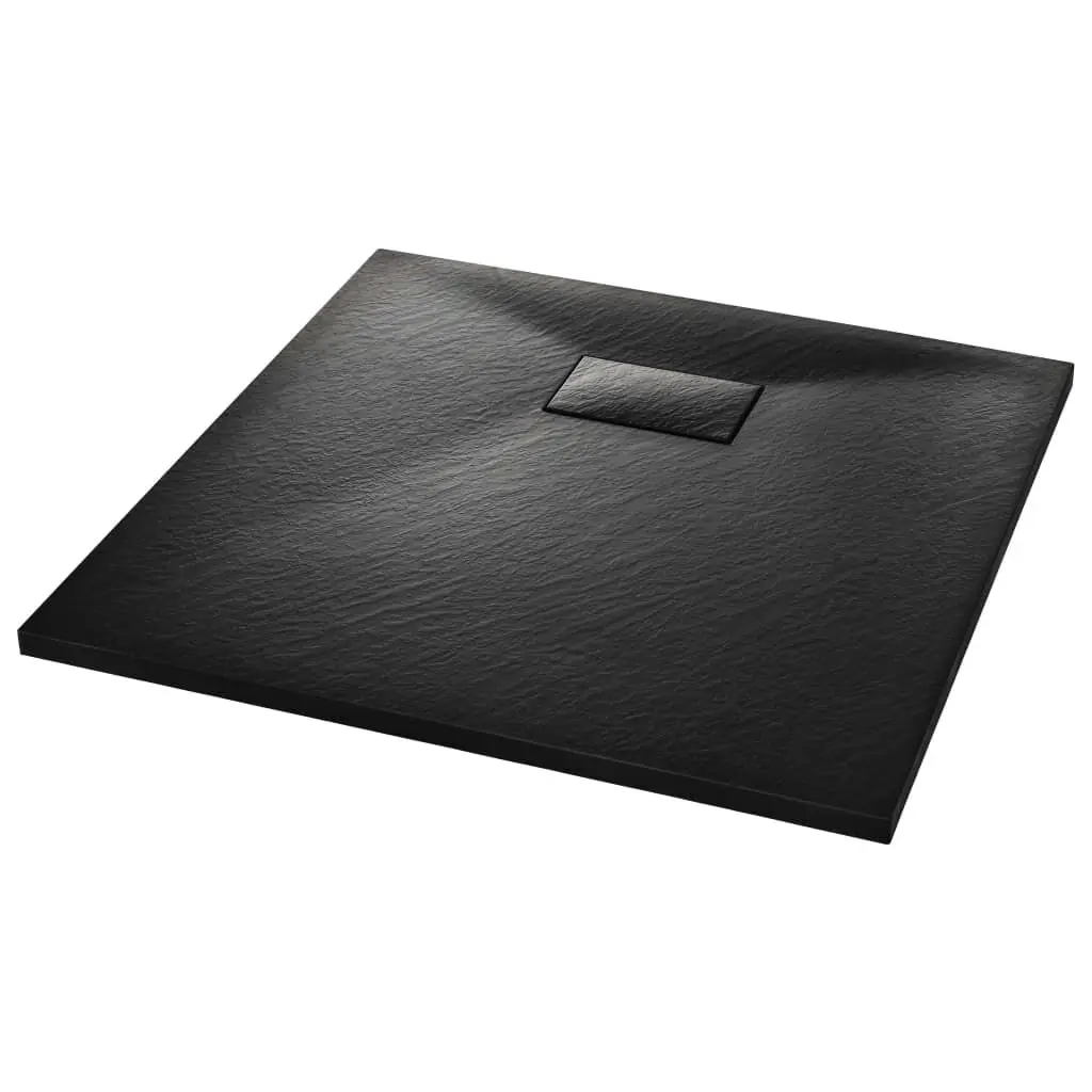 Shower Base Tray SMC Black 31.5x31.5 Inches Bathroom Floor Pan
