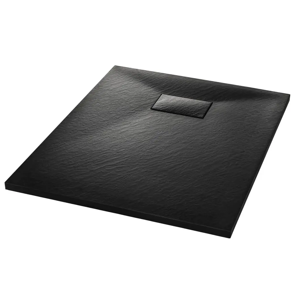 Shower Base Tray SMC Black 35.4x27.6 Inches Bathroom Floor Pan