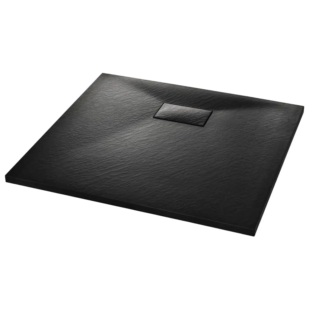 Shower Base Tray SMC Black 35.4x31.5 Inches Bathroom Floor Pan