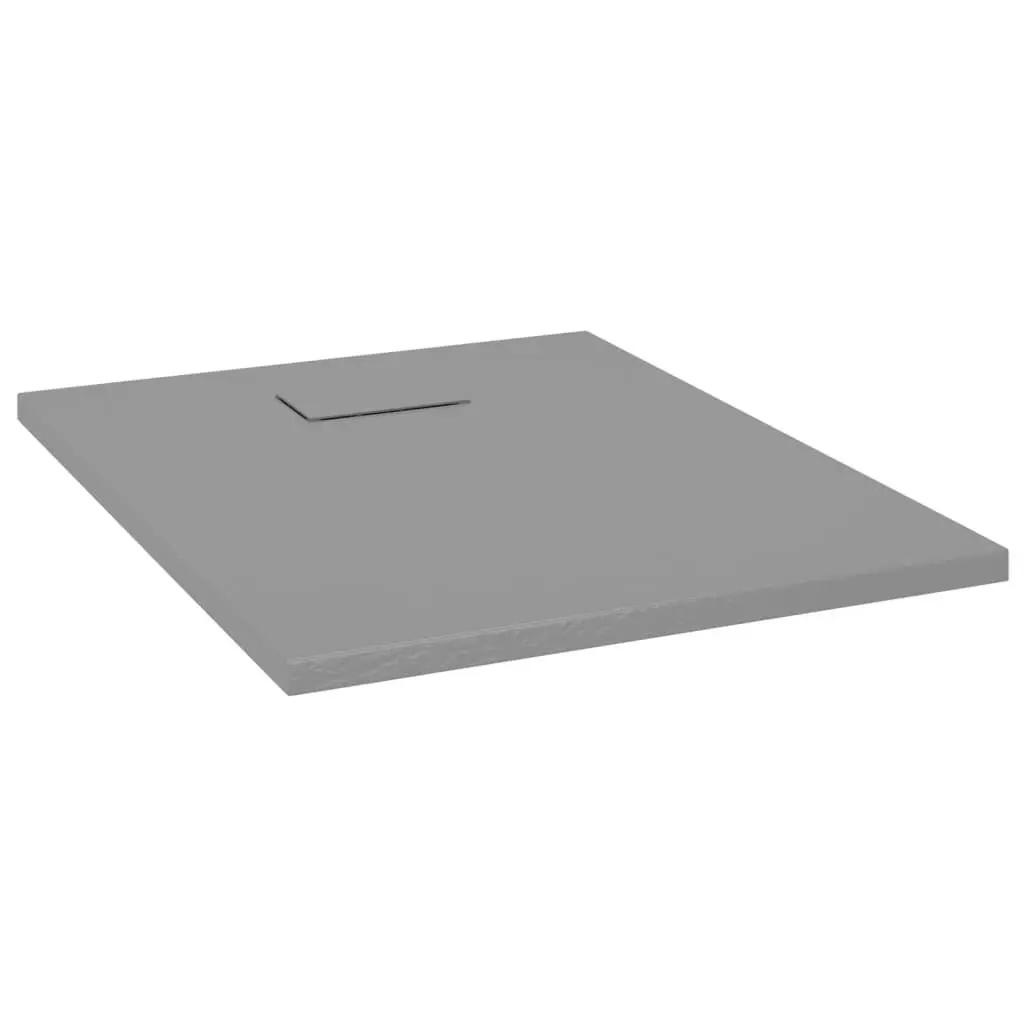 35.4x27.6-Inch Gray SMC Shower Base Tray Compact Bathroom Floor Pan