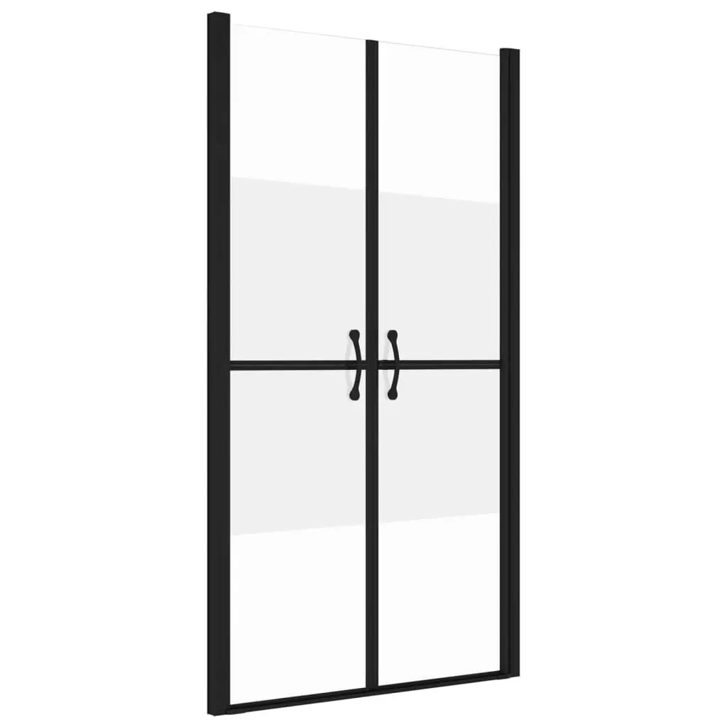 Half Frosted Shower Door ESG 34.6-35.8 x74.8 Inches Bathroom Glass Door