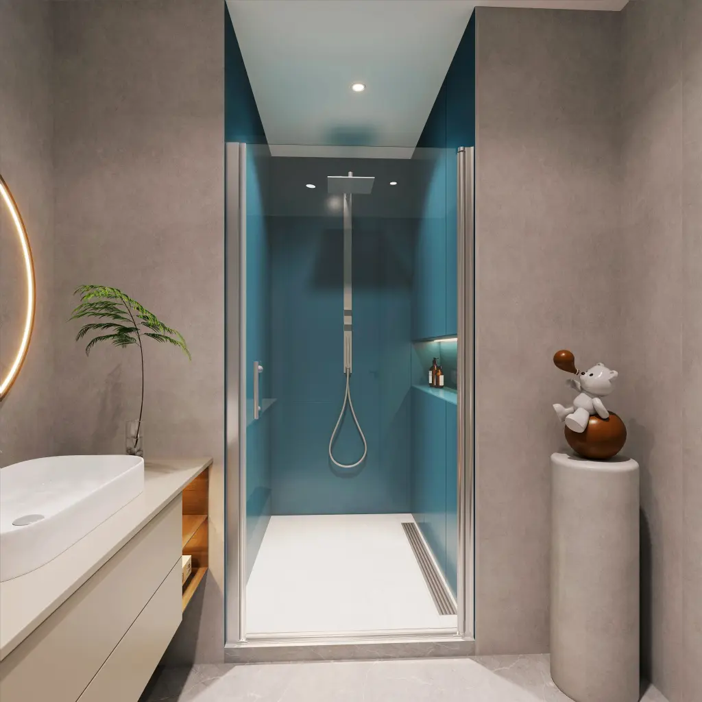 1 3 8 Inch Adjustment Universal Pivot Shower Door Open Outside 1 4 Inch Glass pro shower