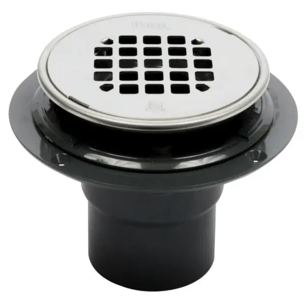 Oatey 42262 Stainless Steel Shower Drain ABS Compatible Bathroom Installation