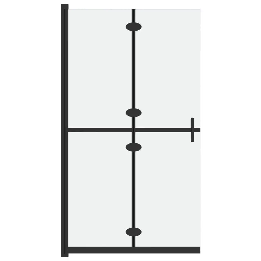 39.4x74.8 Inch Foldable Walk- Shower Wall Frosted ESG Glass